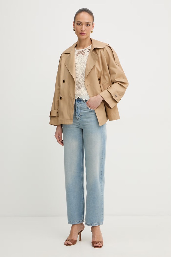Twinset rifle relaxed fit dámske 261TT2510 modrá SS26