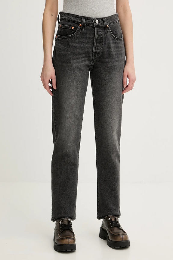 Τζιν παντελόνι Levi's 501® CROP μαύρο 36200.0393