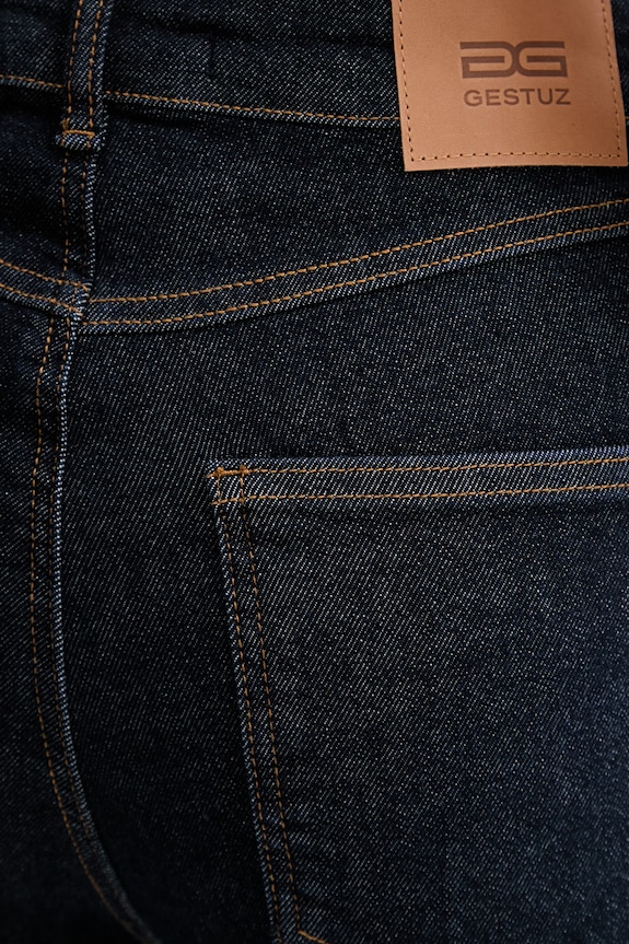 Gestuz jeansy wide leg damskie granatowy 10911301