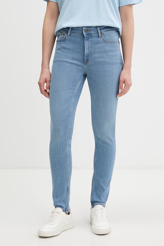 Guess Jeans jeansy skinny damskie niebieski W5YA92.D7043