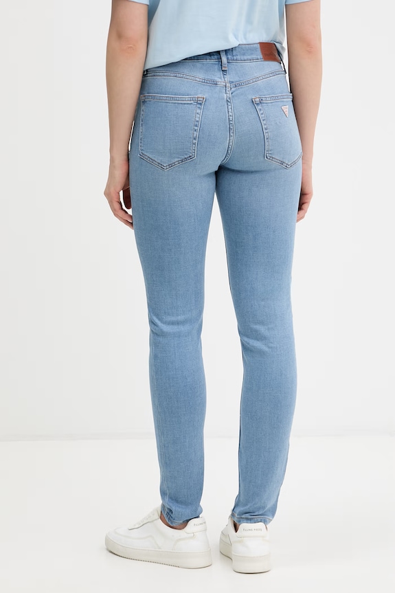 Odzież Guess Jeans jeansy skinny damskie W5YA92.D7043 niebieski