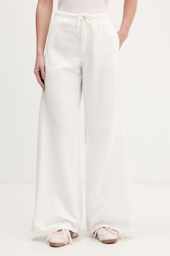 Guess Jeans jeansy wide leg damskie biały W6GA2J.D5NW2