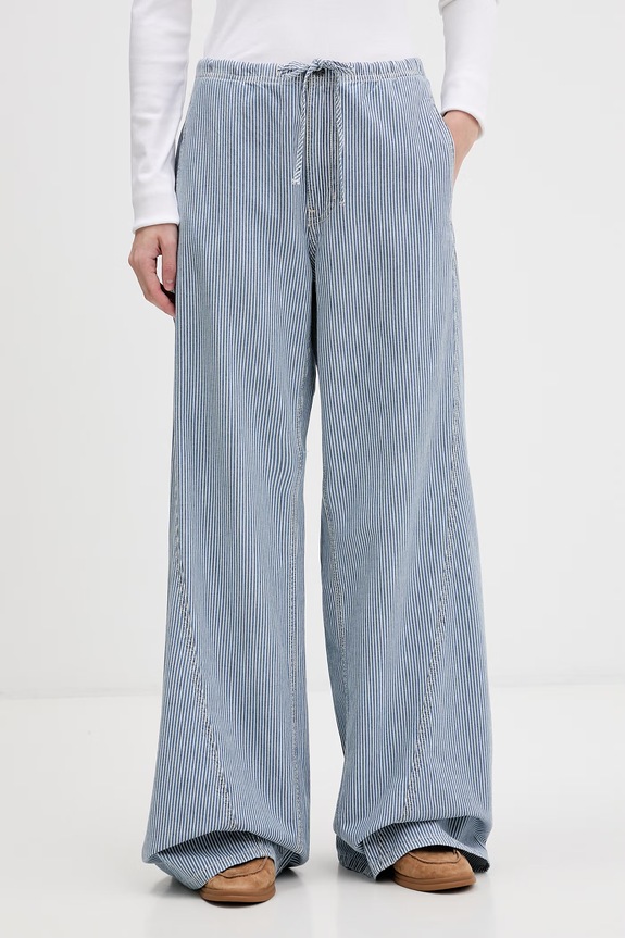 Guess Jeans τζιν φαρδιάς γραμμής γυναικεία μπλε W6GA2J.D7881