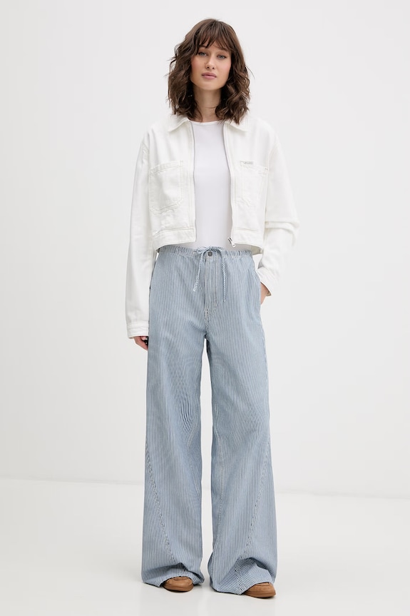 Guess Jeans τζιν φαρδιάς γραμμής γυναικεία W6GA2J.D7881 μπλε SS26