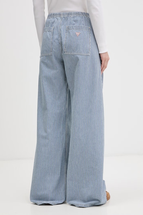 Ρούχα Guess Jeans τζιν φαρδιάς γραμμής γυναικεία W6GA2J.D7881 μπλε