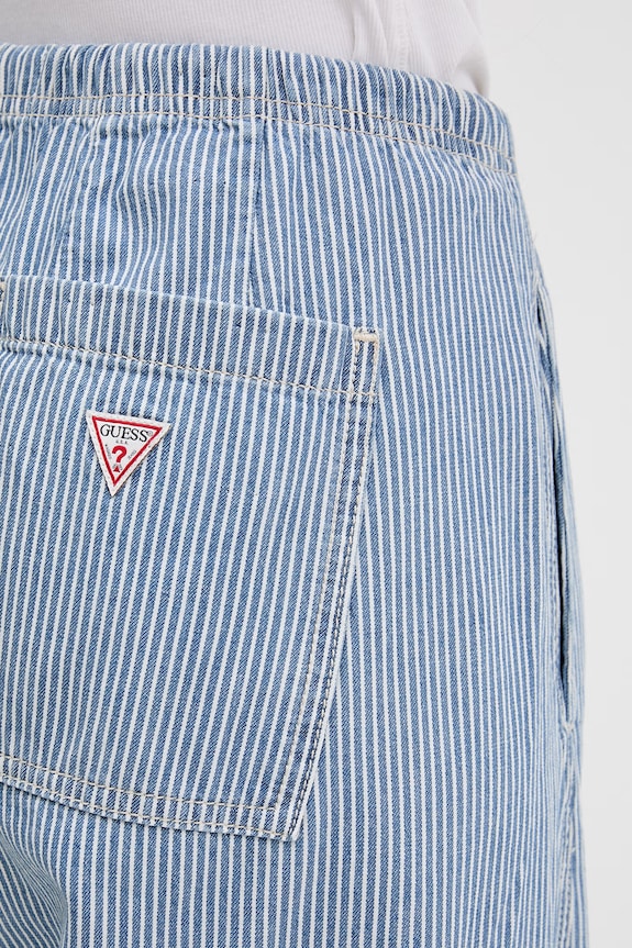 Guess Jeans τζιν φαρδιάς γραμμής γυναικεία μπλε W6GA2J.D7881