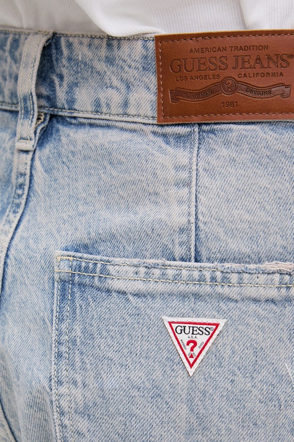 Guess Jeans φαρδιά τζιν γυναικεία W6GA2U.D5M57 μπλε