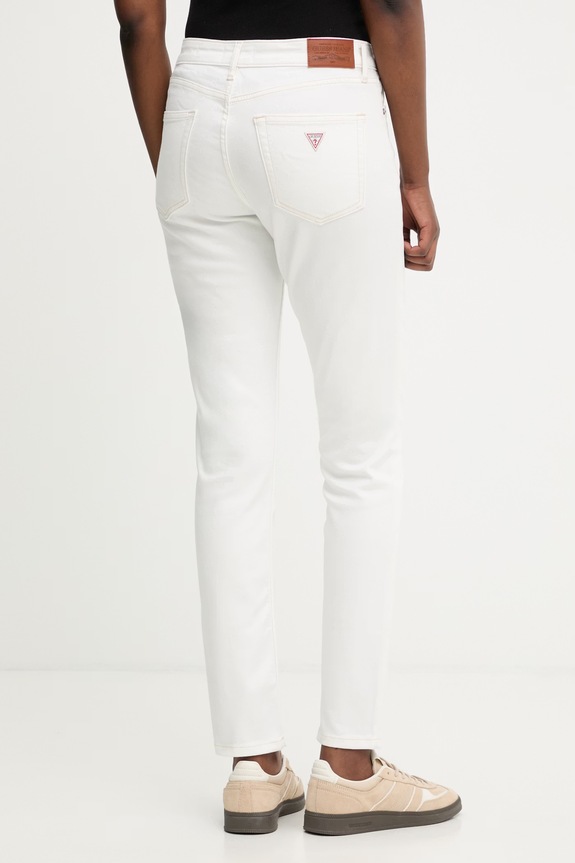 Odzież Guess Jeans jeansy skinny damskie W6GA92.D7871 biały