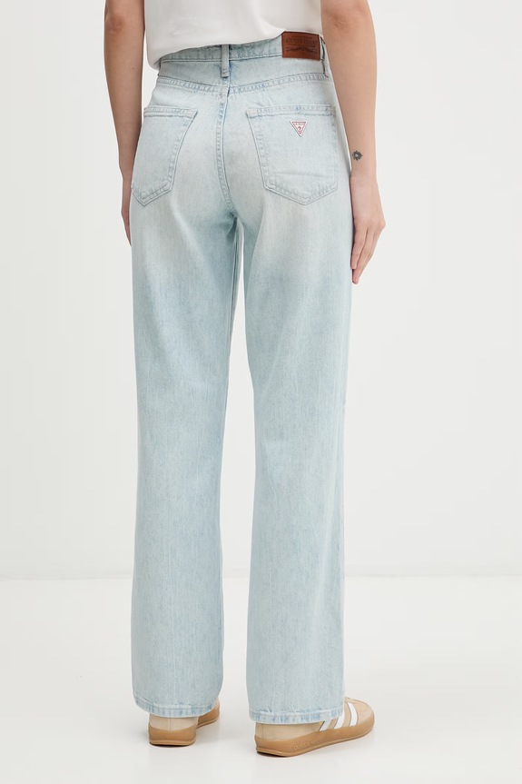Îmbrăcăminte Guess Jeans blugi straight pentru femei W6GA98.D6533 albastru