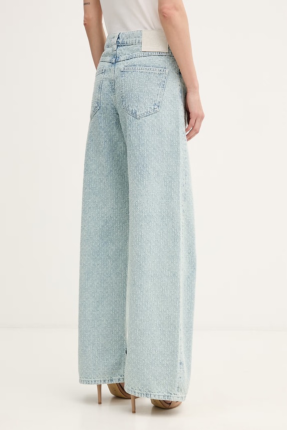 Abbigliamento Sisley wide leg da donna 4YDRLE04Z blu