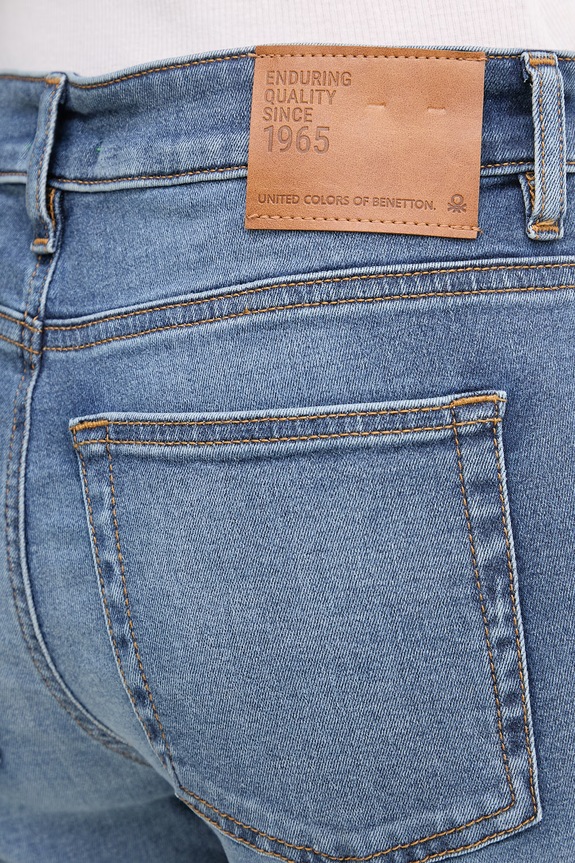 United Colors of Benetton slim fit traperice za žene plava 4IMHDE00H