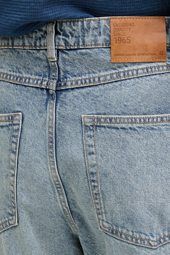 United Colors of Benetton blugi loose pentru femei albastru 496XDE02R