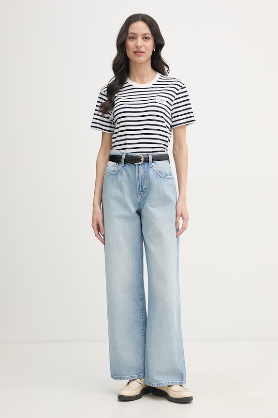 Calvin Klein Jeans дънки wide leg дамски LV047F662G син SS26