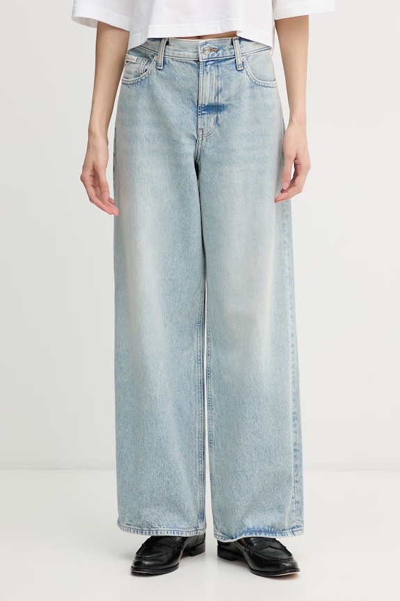 Calvin Klein Jeans rifle relaxed fit dámske modrá LV047F663G