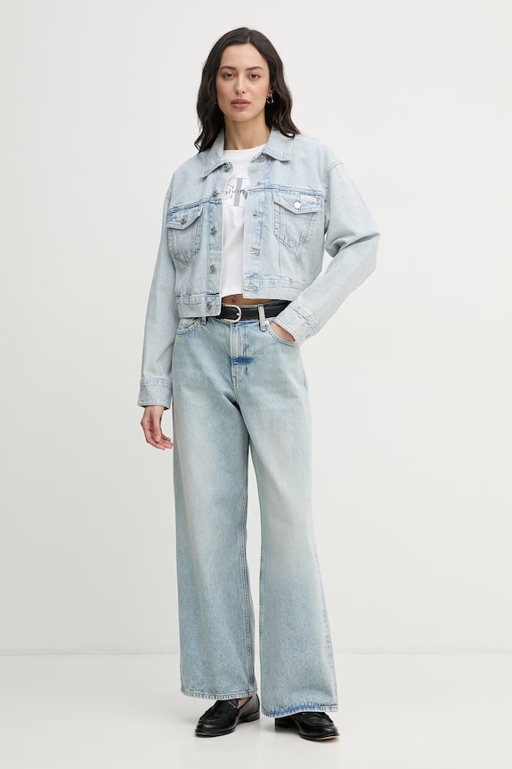 Calvin Klein Jeans rifle relaxed fit dámske LV047F663G modrá SS26
