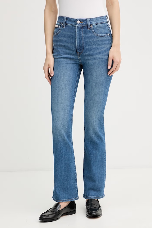 Calvin Klein Jeans kavbojke skinny kroja ženske modra LV047F666G