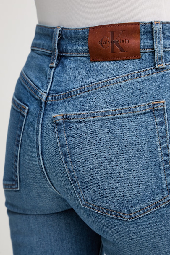 Calvin Klein Jeans kavbojke skinny kroja ženske modra LV047F666G