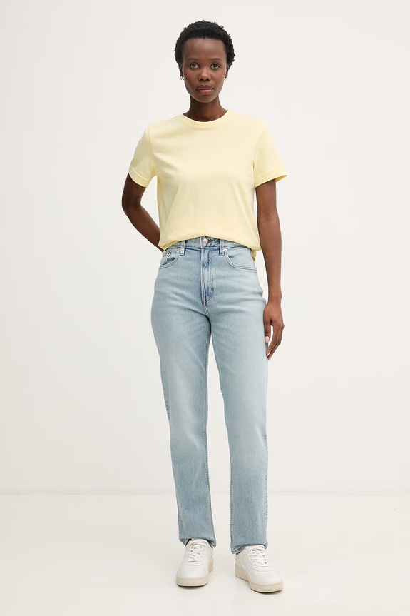 Calvin Klein Jeans rifle mom fit dámske LV047F670G modrá SS26