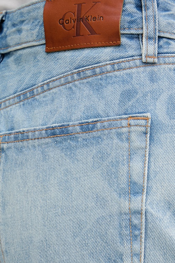 Calvin Klein Jeans straight kavbojke ženski modra LV047F678G