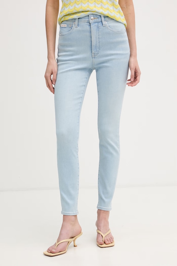 Calvin Klein Jeans skinny kavbojke ženske modra LV047F701G