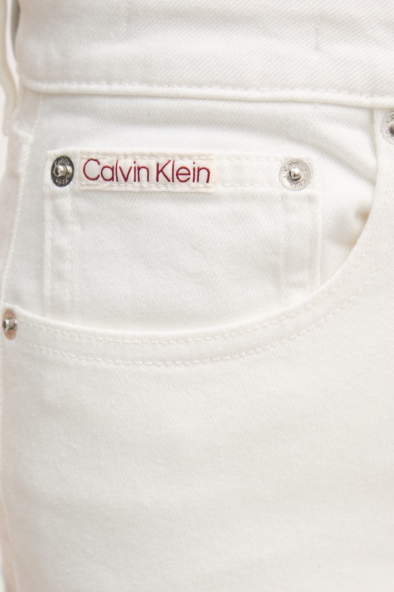 Calvin Klein Jeans jeansy mom fit damskie beżowy LV047F703G