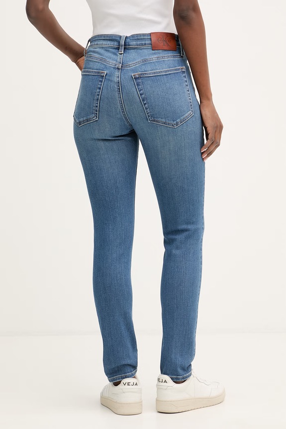 Îmbrăcăminte Calvin Klein Jeans blugi skinny pentru femei LV047F704G albastru
