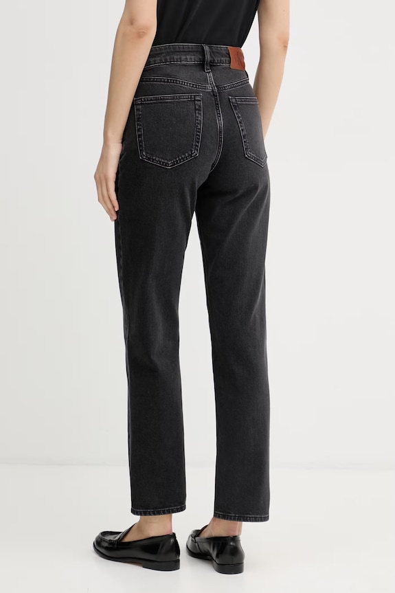 Дрехи Calvin Klein Jeans дънки straight дамски LV047F708G черен