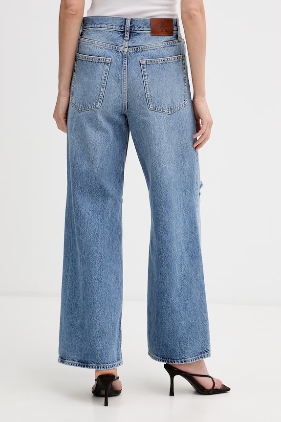 Oblečení Calvin Klein Jeans džíny dámské LV047F744G modrá