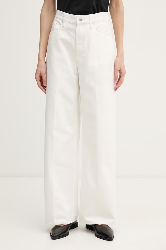 Calvin Klein Jeans blugi relaxed fit pentru femei bej LV047F742G