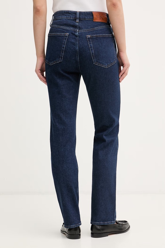 Oblečenie Calvin Klein Jeans rifle slim fit dámske LV047F749G tmavomodrá