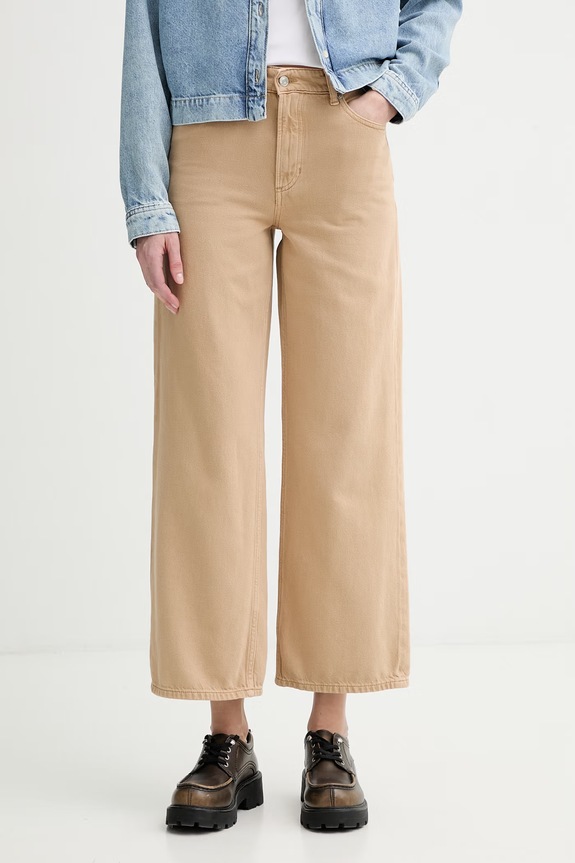 Marc O'Polo blugi wide leg pentru femei bej 5000007999