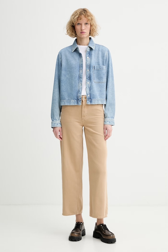 Marc O'Polo blugi wide leg pentru femei 5000007999 bej SS26