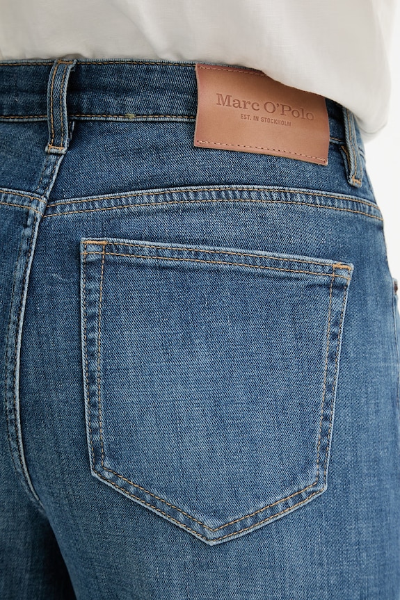 Marc O'Polo blugi wide leg pentru femei bleumarin 5000013167