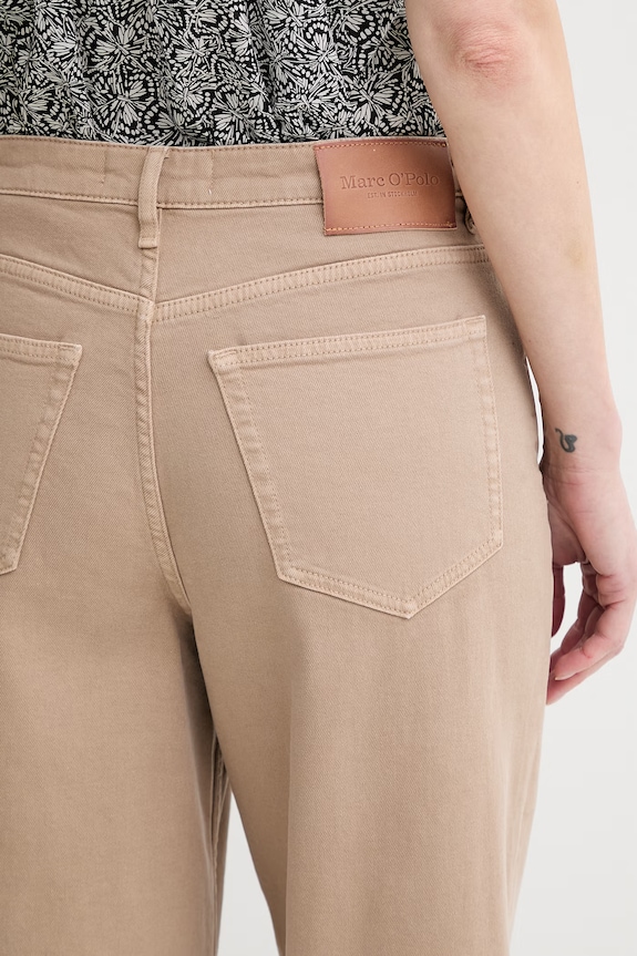 Marc O'Polo Jeansy wide leg damskie beżowy 5000013171