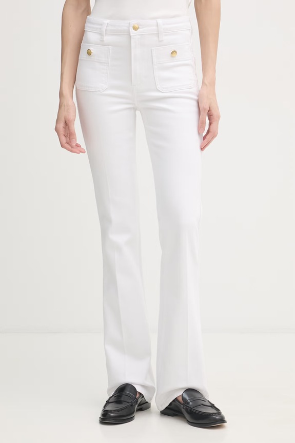 Tommy Hilfiger jeansy flare damskie biały WW0WW48580