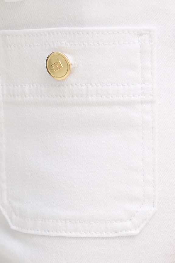 Tommy Hilfiger jeansy flare damskie WW0WW48580 biały