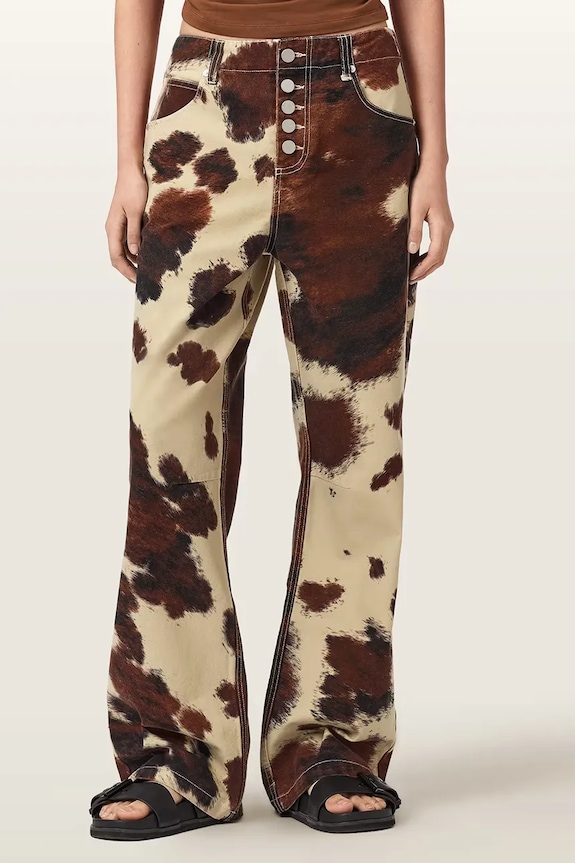 AllSaints jeansy TAY brązowy W042EE