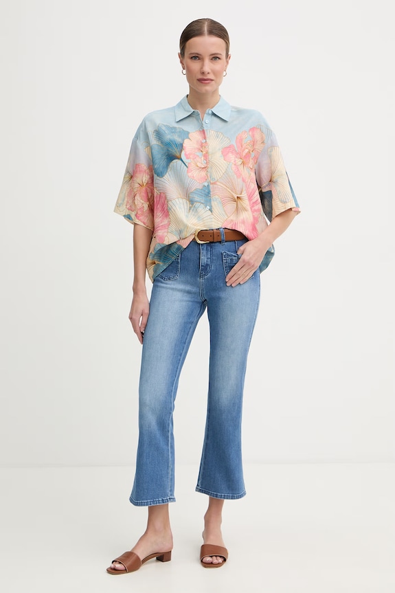 Gaudi blugi flared pentru femei 611BD26014 albastru SS26