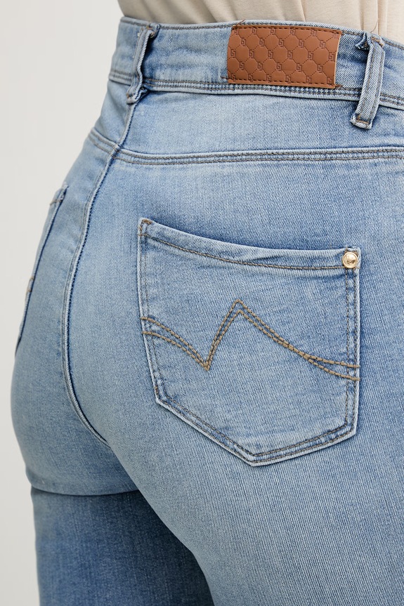 Gaudi jeansy skinny damskie niebieski 611BD26047