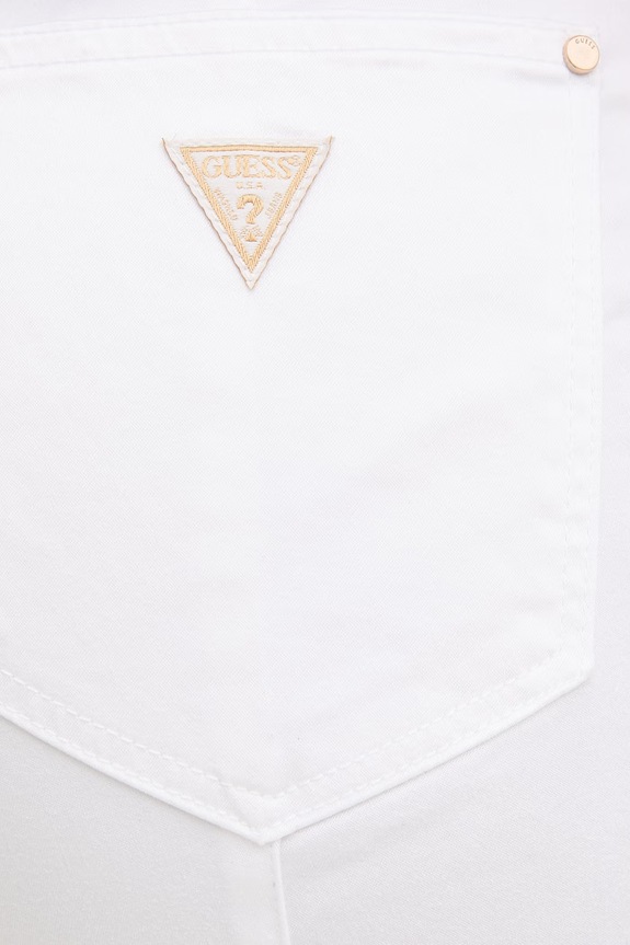 Guess hlače za žene s lyocellom NEW FAYE bijela W6GA0P.W2440