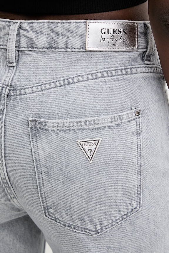 Guess jeansy wide leg damskie szary W6GA1A.D0711