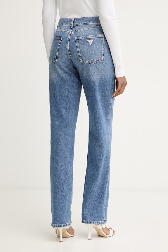 Odzież Guess jeansy relaxed fit damskie GAIA W6GA11.D0842 niebieski
