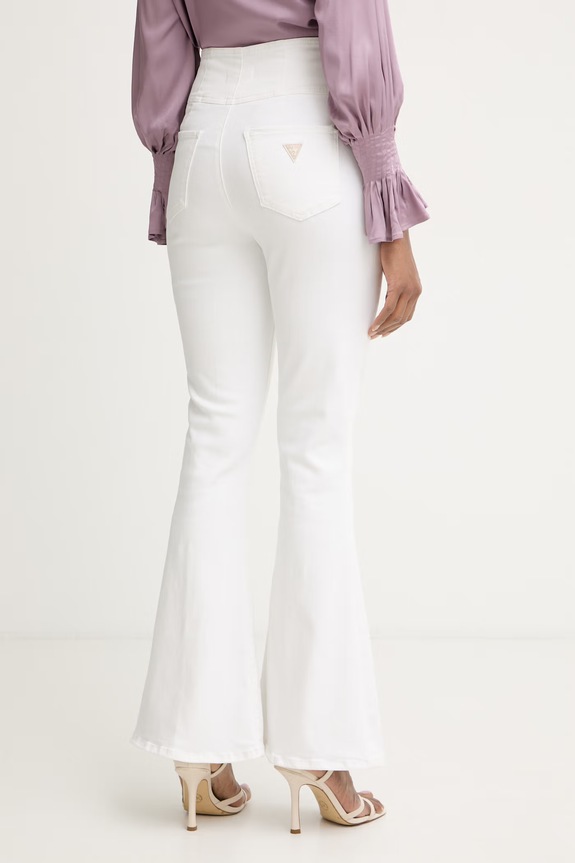 Ruházat Guess női flare KAIRA W6GA14.D0857 fehér