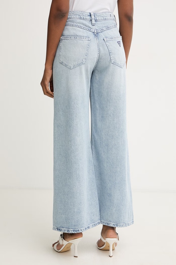 Îmbrăcăminte Guess blugi wide leg pentru femei W6GA82.D0697 albastru