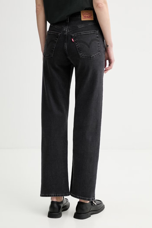 Ρούχα Τζιν παντελόνι Levi's RIBCAGE FULL LENGTH 79078.0015 μαύρο