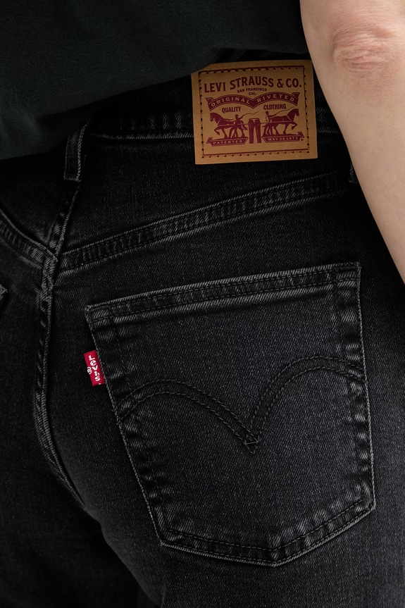 Τζιν παντελόνι Levi's RIBCAGE FULL LENGTH μαύρο 79078.0015