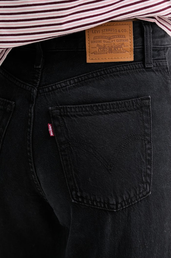 Τζιν παντελόνι Levi's RIBCAGE WIDE LEG H223 μαύρο A6081.0076