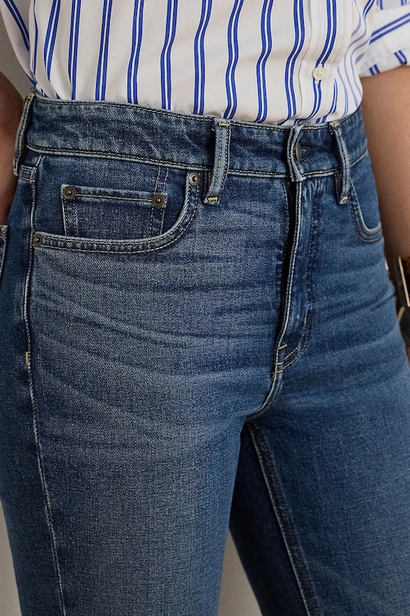 Lauren Ralph Lauren ravne traperice za žene plava 200P09006