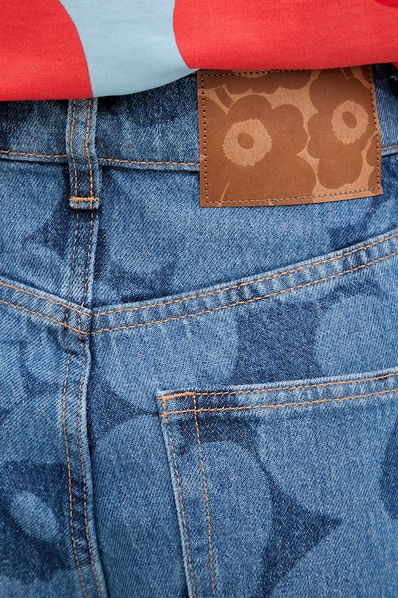 Marimekko široke traperice za žene plava 095183