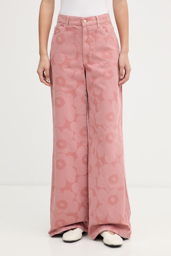 Marimekko rifle wide leg dámske ružová 095193